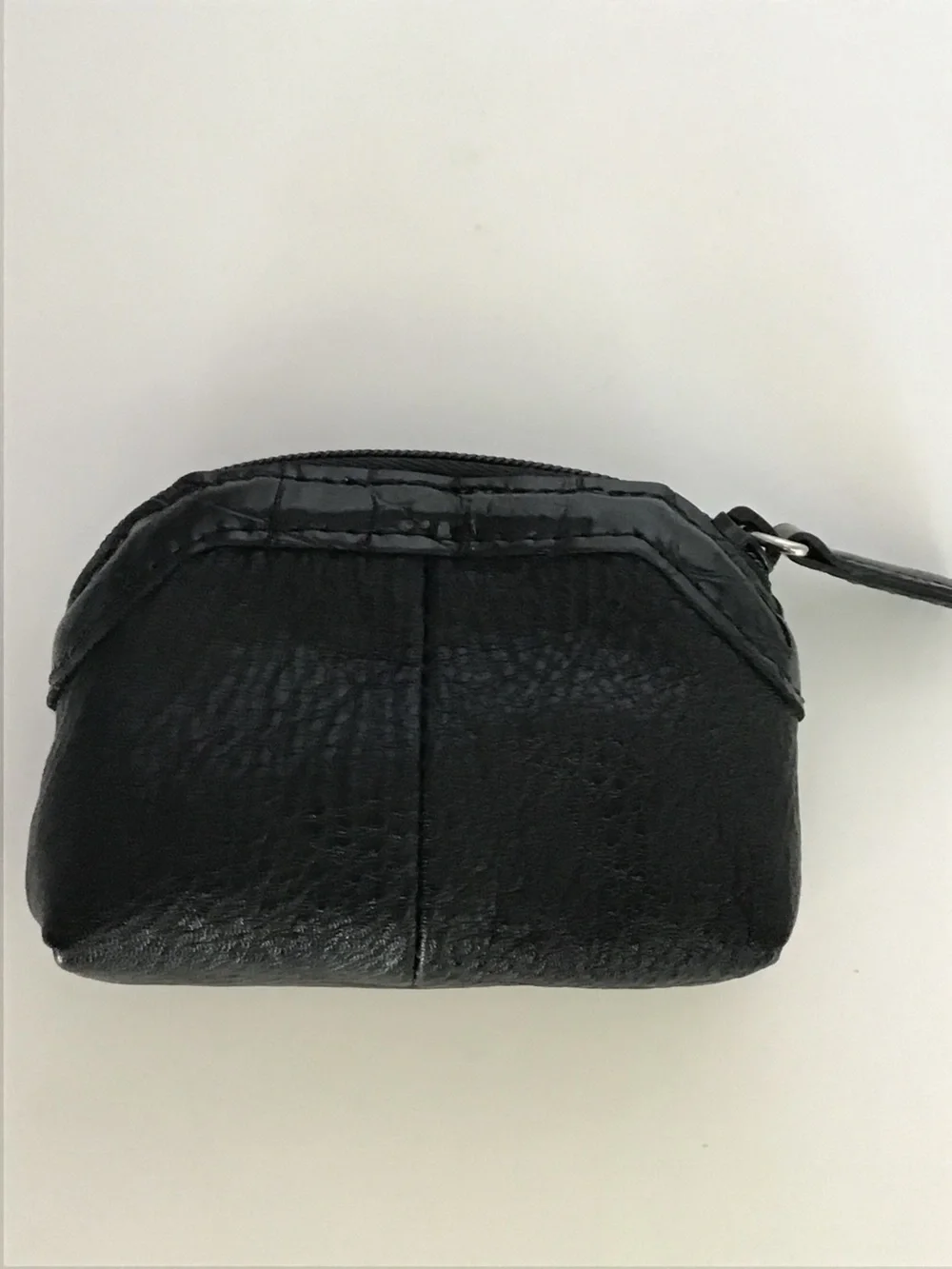 Brighton Black Leather Heart Accent Coin Pouch